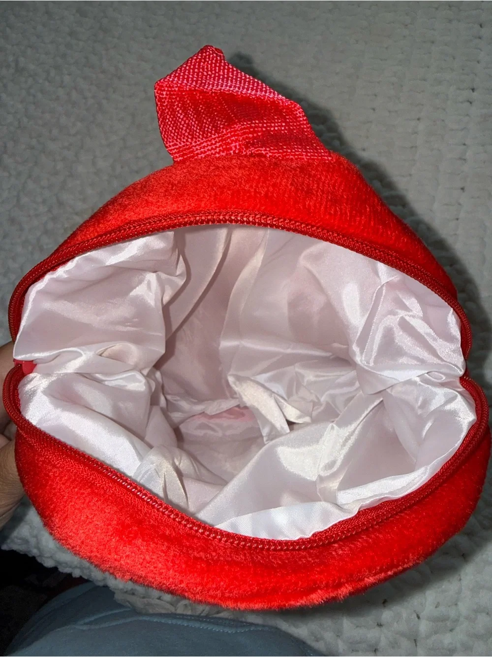 Strawberry Plush Kids Toy Pouch - Red